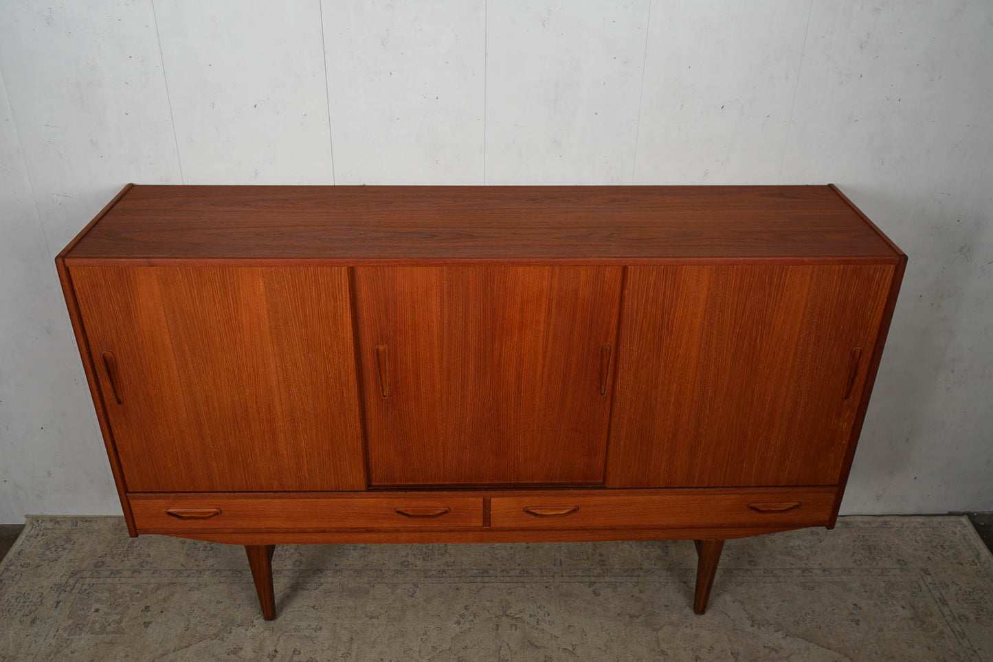 Teak Highboard Sideboard Dänisch Vintage 60er Mid Century