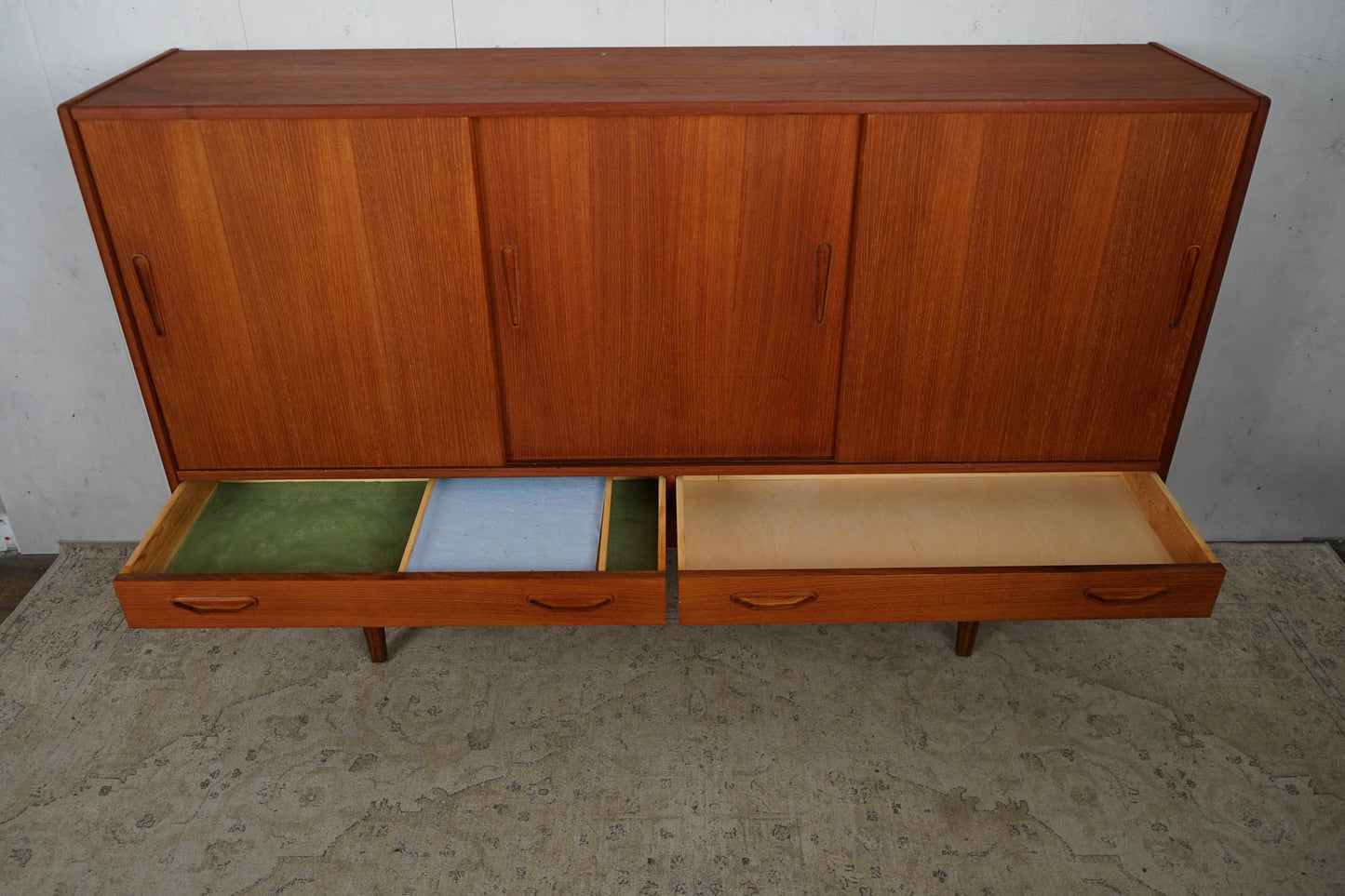 Teak Highboard Sideboard Dänisch Vintage 60er Mid Century