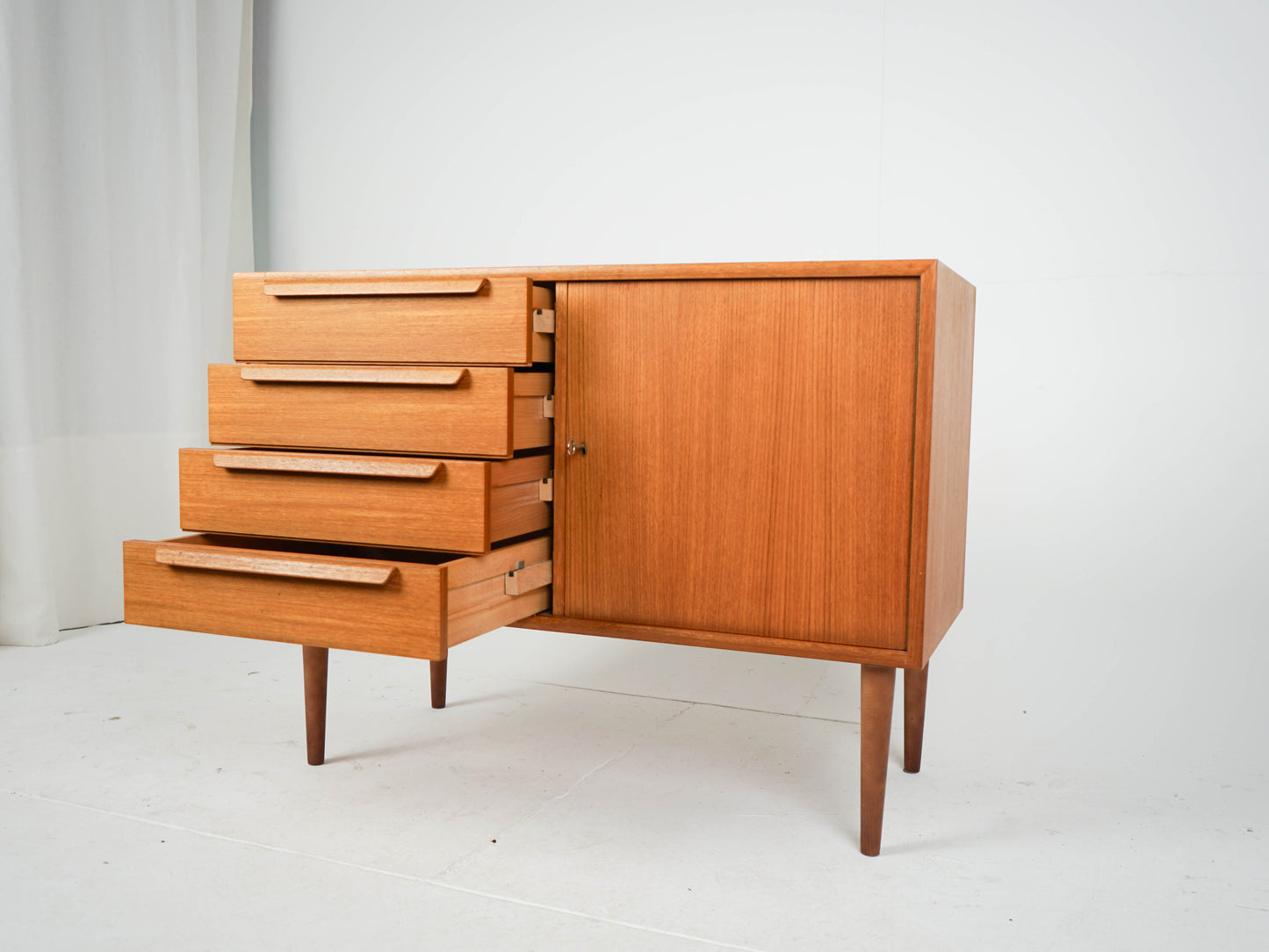 Teak Sideboard Regal Anrichte Vinyl Vintage Mid Century