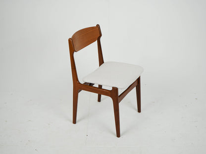SET 6x Teak Esszimmerstuhl Beige von Erik Buch NEUBEZUG