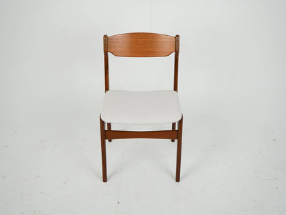 SET 6x Teak Esszimmerstuhl Beige von Erik Buch NEUBEZUG