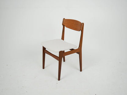 SET 6x Teak Esszimmerstuhl Beige von Erik Buch NEUBEZUG