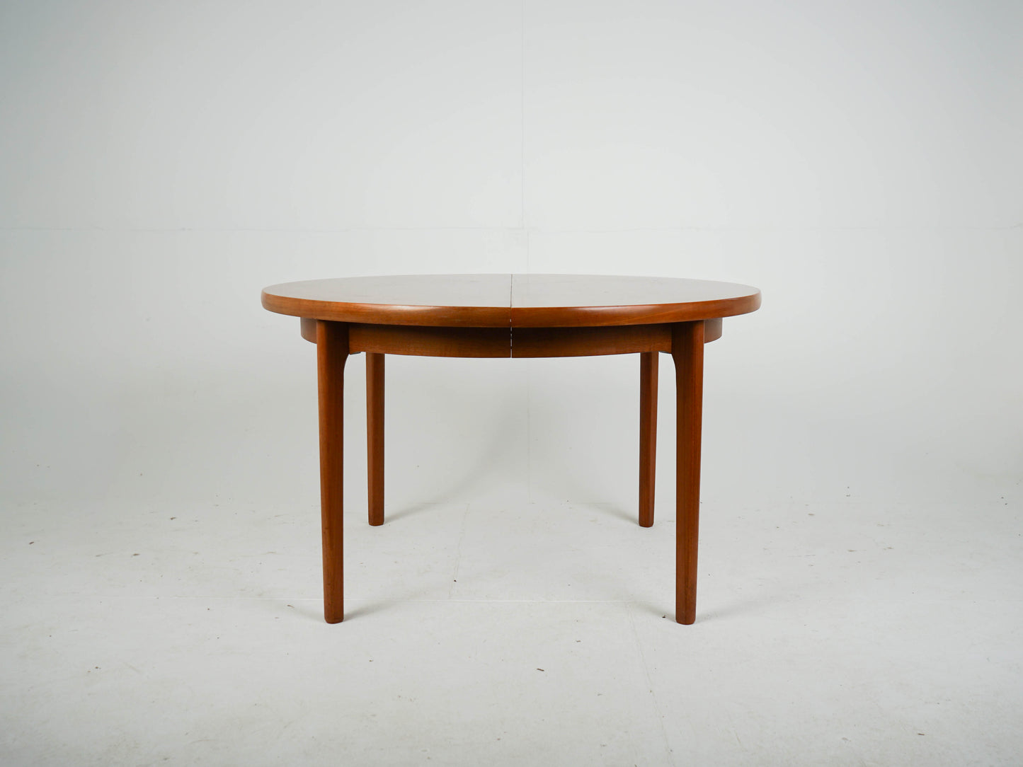 Vintage Teak Esstisch rund Ausziehtisch Mid Century