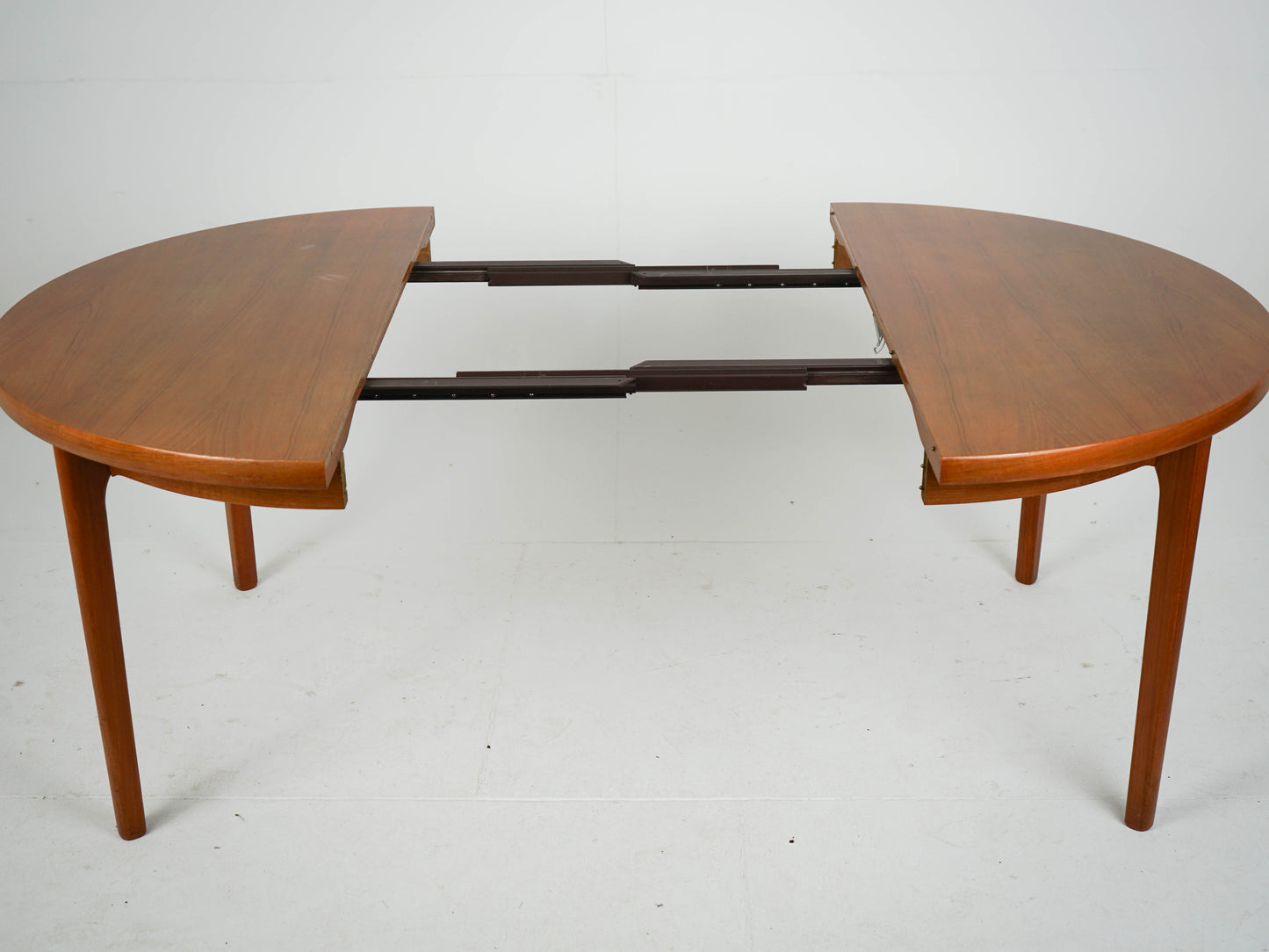 Vintage Teak Esstisch rund Ausziehtisch Mid Century