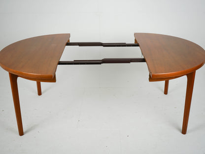 Vintage Teak Esstisch rund Ausziehtisch Mid Century