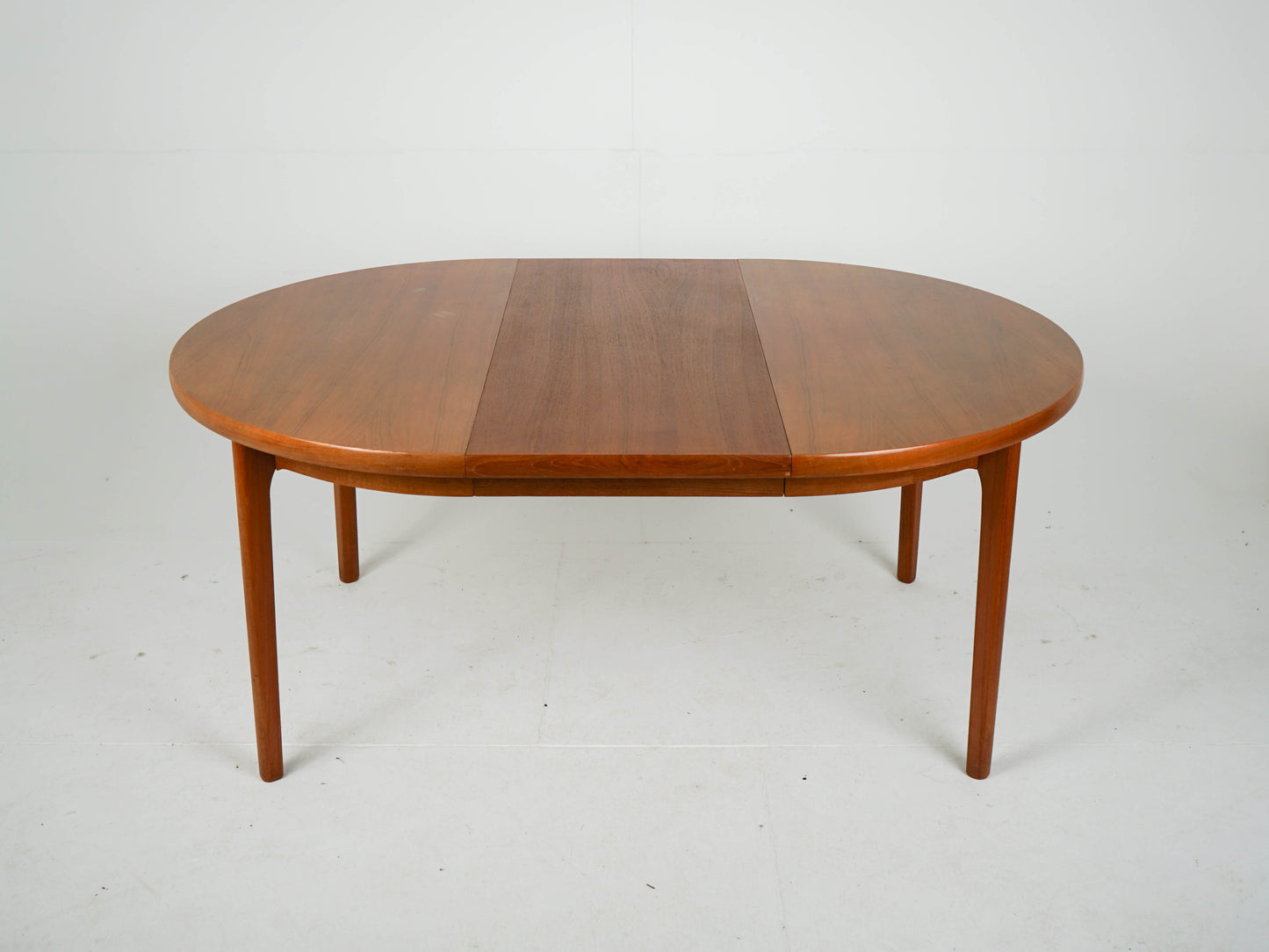 Vintage Teak Esstisch rund Ausziehtisch Mid Century