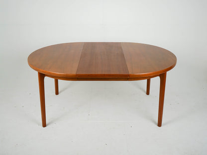 Vintage Teak Esstisch rund Ausziehtisch Mid Century