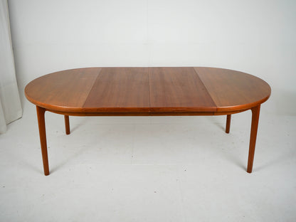 Vintage Teak Esstisch rund Ausziehtisch Mid Century