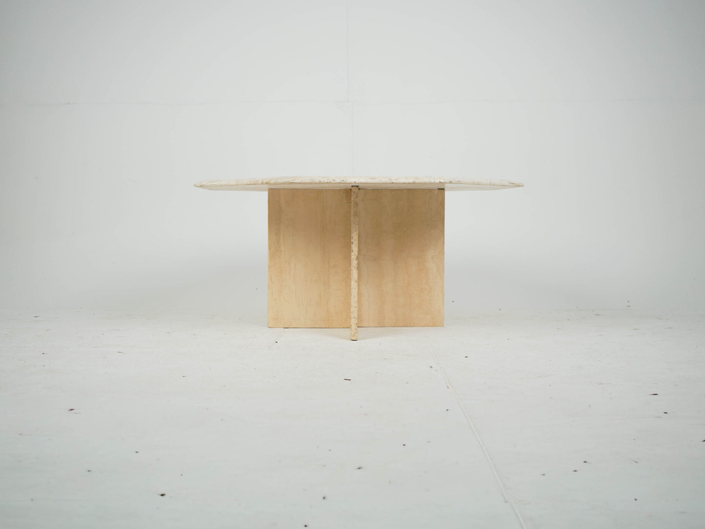 Travertin Tisch Couchtisch Beistelltisch Vintage Mid Century