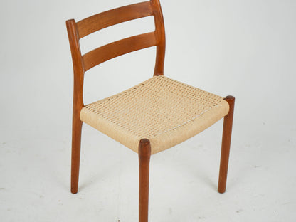 SET 4 Teak Stühle von Niels Otto Møller, Modell 84 Mid Century
