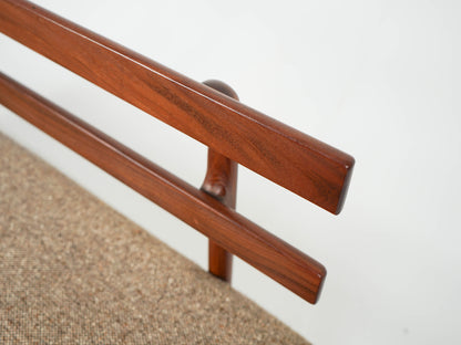 Teak Sofa Daybed 2 Sitzer Vintage Wollstoff Mid Century