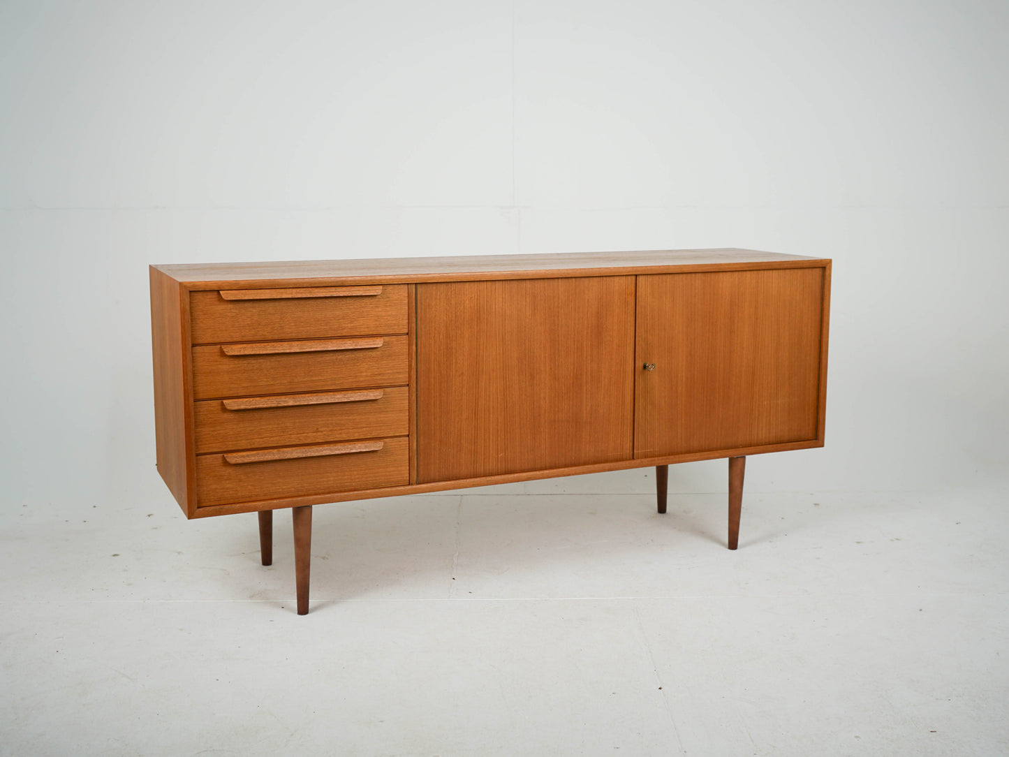 Teak Sideboard Schrank Anrichte Vinyl Vintage Mid Century
