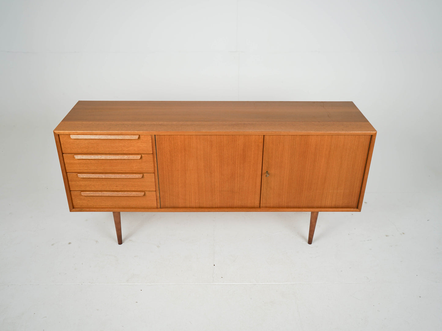 Teak Sideboard Schrank Anrichte Vinyl Vintage Mid Century