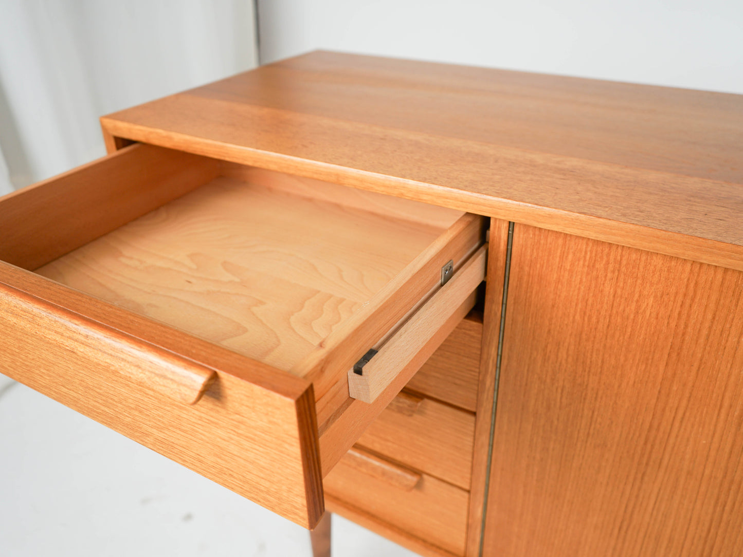 Teak Sideboard Schrank Anrichte Vinyl Vintage Mid Century