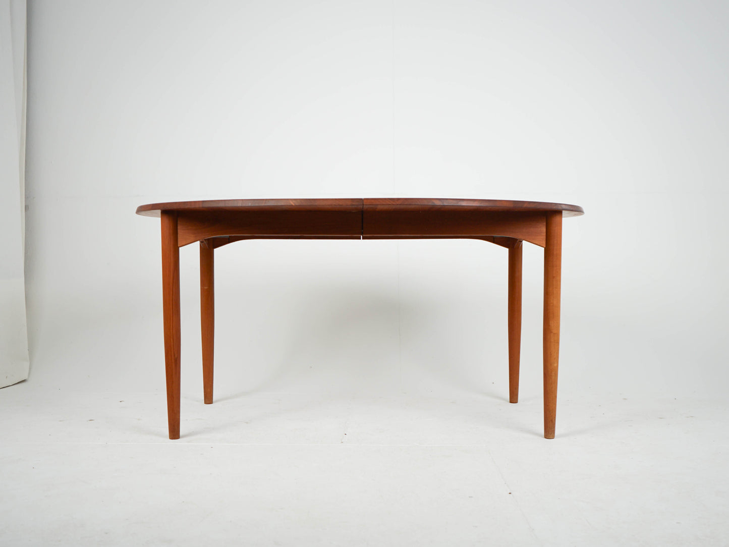Vintage Teak Esstisch rund oval Ausziehtisch Mid Century