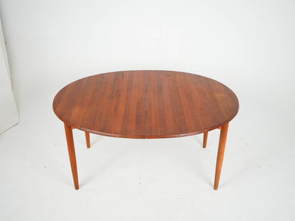 Vintage Teak Esstisch rund oval Ausziehtisch Mid Century