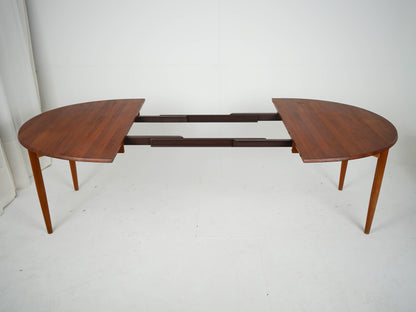 Vintage Teak Esstisch rund oval Ausziehtisch Mid Century