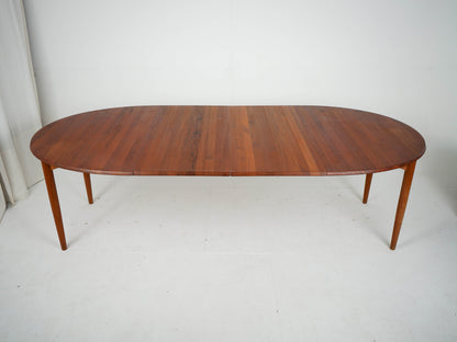 Vintage Teak Esstisch rund oval Ausziehtisch Mid Century