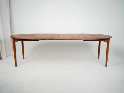 Vintage Teak Esstisch rund oval Ausziehtisch Mid Century