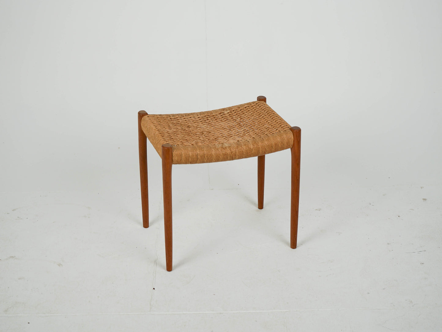 Teak Hocker Niels Otto Møller, Modell 80A Mid Century Retro
