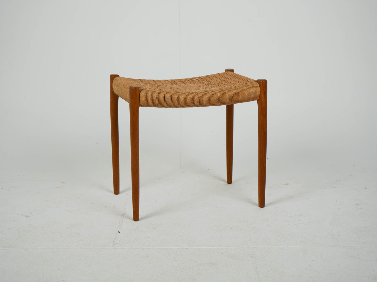 Teak Hocker Niels Otto Møller, Modell 80A Mid Century Retro