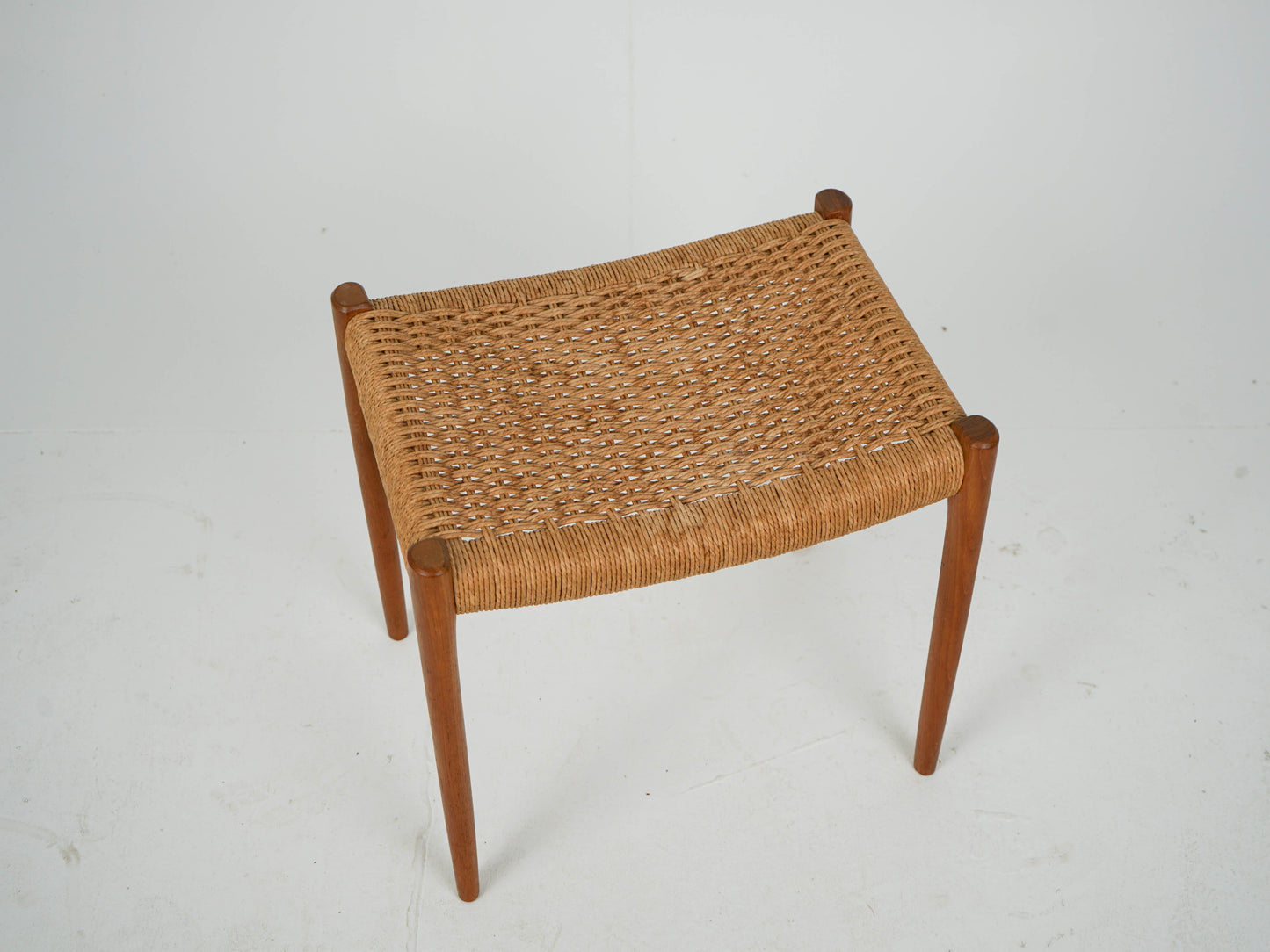 Teak Hocker Niels Otto Møller, Modell 80A Mid Century Retro