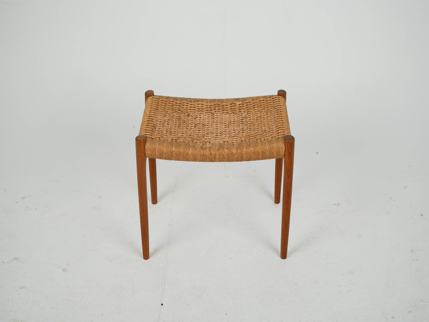 Teak Hocker Niels Otto Møller, Modell 80A Mid Century Retro
