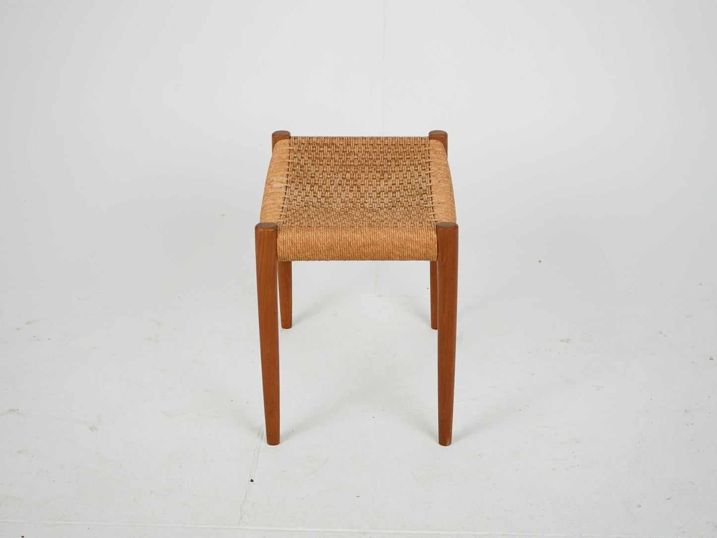 Teak Hocker Niels Otto Møller, Modell 80A Mid Century Retro