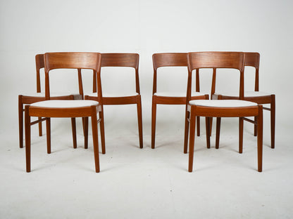 SET 6x Teak Esszimmerstuhl von Henning Kjærnulf NEUBEZUG