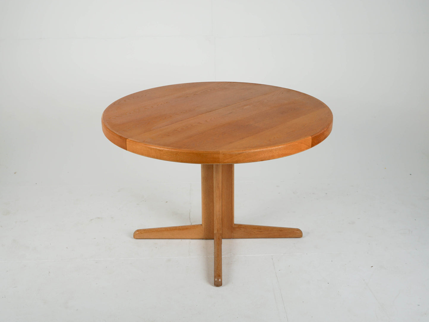 Vintage Esstisch Eiche rund Ausziehtisch von Bramin Mid Century