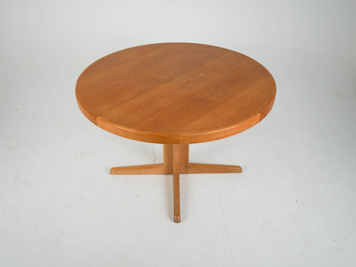 Vintage Esstisch Eiche rund Ausziehtisch von Bramin Mid Century