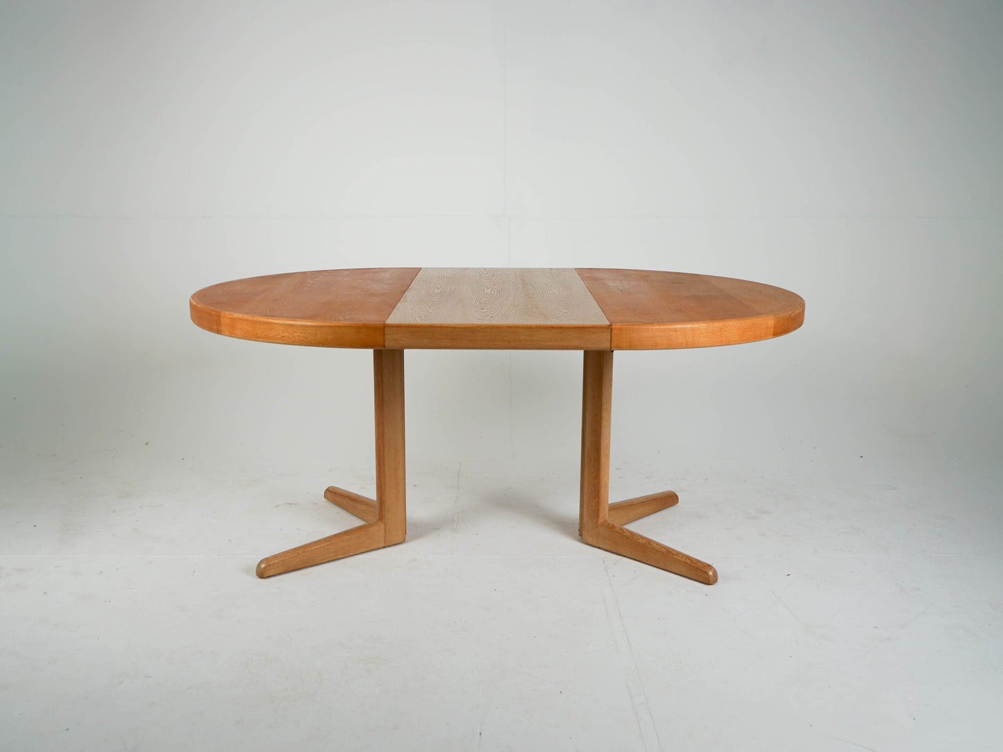 Vintage Esstisch Eiche rund Ausziehtisch von Bramin Mid Century