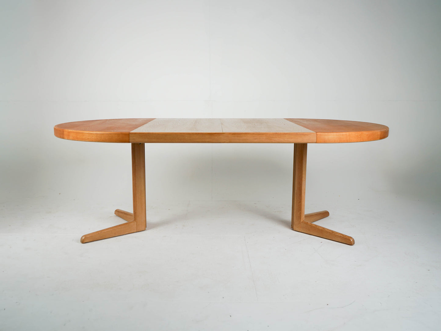 Vintage Esstisch Eiche rund Ausziehtisch von Bramin Mid Century